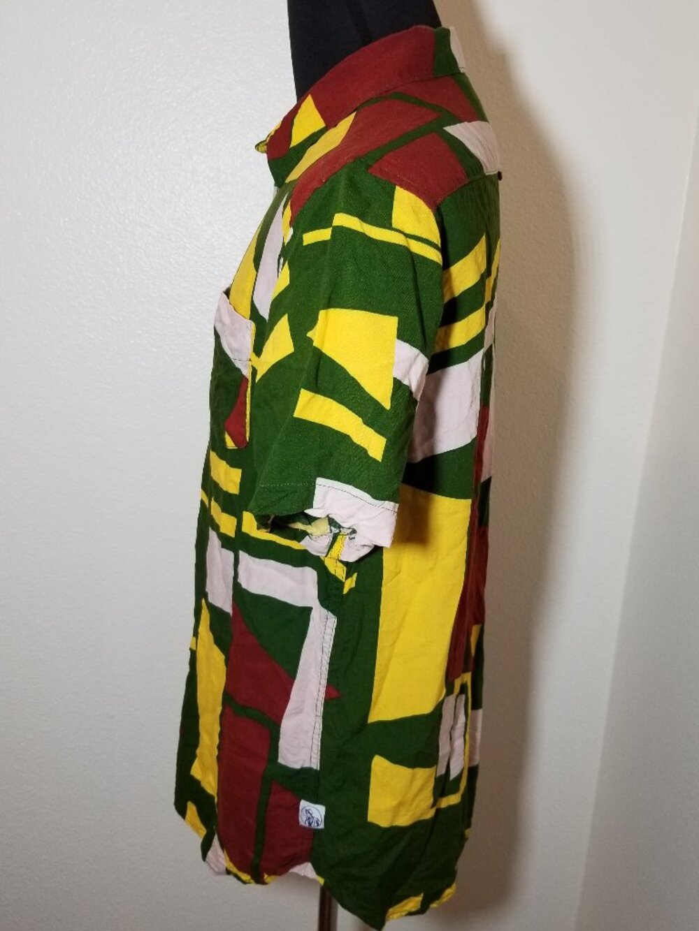 The Designdeal Clothing Company Men XL Button Up Retro Geometric 80s Vintage Rad - Picture 4 of 9